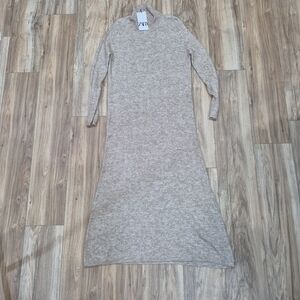 Zara Size Xl Sweater Dress For Winter New With Tags
